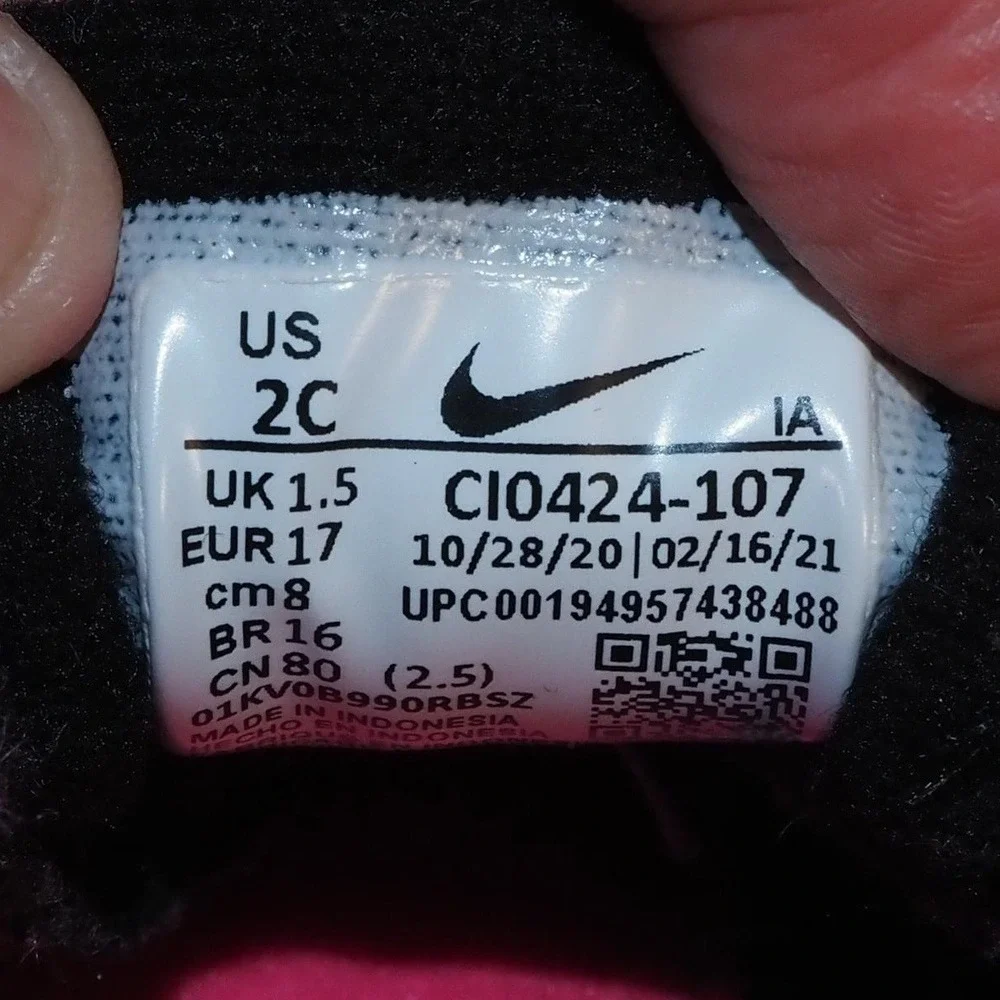 Nike Air Max 90 CB White Hyper Pink Orange Infant 2C CI0424-107 Sneaker